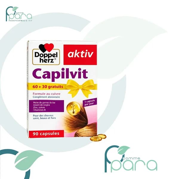 DOPPEL Herz Aktiv Capilvit ,60+30 Gélules Gratuits