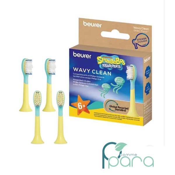 BEURER 4 Brossettes De Recharges Wavy Clean