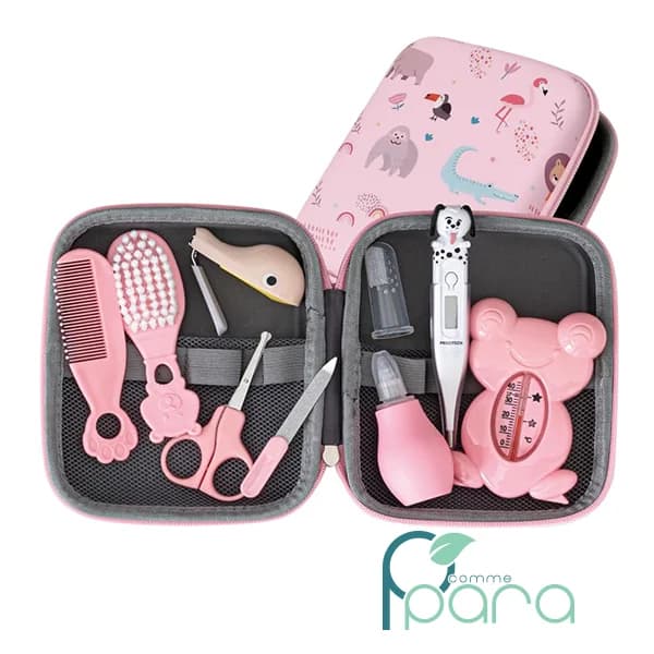 PLIC Ma Petite Trousse Soin Bébé Rose 9 Articles