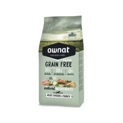 OWNAT GRAIN FREE CHIEN ADULT POULET ET DINDE 3KG