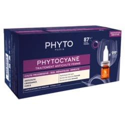 PHYTO PHYTOCYANE TRAITEMENT ANTI-CHUTE PROGRESSIVE FEMME 12*5ML