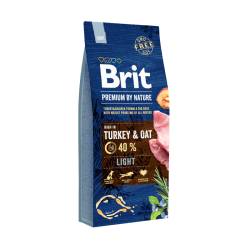 BRIT PREMIUM BY NATURE LIGHT AU POULET,15KG