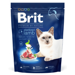 BRIT PREMIUM BY NATURE A L'AGNEAU POUR CHAT STERILISE,300G