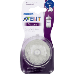 AVENT 2 TETINES NATUREL 6M+ SCF046/27