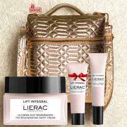 LIERAC LIFT INTEGRAL CREME NUIT REGENERANTE 50ML+LIFT INTEGRAL SOIN REGARD 15ML+CREME JOUR RAFFERMISSANTE (OFFERT)+SAC (OFFERT)