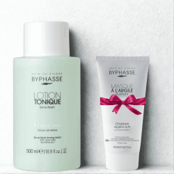 BYPHASSE LOTION TONIQUE A LALOE VERA 500ML+MASQUE A LARGILE PURIFIANT 150ML (OFFERT)