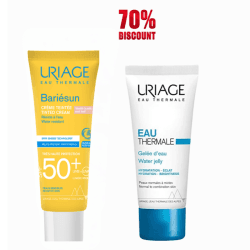 URIAGE EAU THERMALE GELEE D'EAU 40ML+BARIESUN CREME SOLAIRE TEINTEE CLAIRE SPF50+ 50ML (-70%)