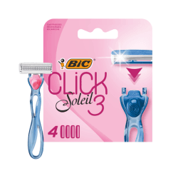 BIC CLICK 3 SOLEIL RECHARGES RASOIR FEMME 3 LAMES MOBILES BOITE DE 4