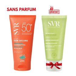 SVR SUN SECURE BLUR SANS PARFUM SPF50+ 50ML+SEBIACLEAR CREME LAVANTE 55ML(OFFERT)