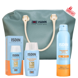 ISDIN PHOTOPROTECTION ECRAN FUSION WATER MAGIC SPF50+ 50ML+SPRAY SOLAIRE ADULTE SPF 50+ 250ML+ SAC DE PLAGE EN VERT (OFFERT)