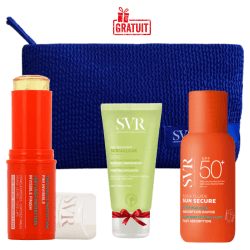 SVR SUN SECURE AQUA FLUIDE SPF 50+ 50ML+EASY STICK SPF50+ 10G+SEBIACLEAR GEL MOUSSANT 55ML (OFFERT)+TROUSSE EN BLEU (OFFERT)