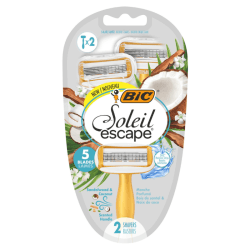 BIC RASOIR SOLEIL ESCAPE 5 LAMES SANDALWOOD COCONUT 2 PIECES