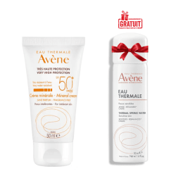 AVENE CREME MINERALE HAUTE PROTECTION SPF50+ 50ML+EAU THERMALE 50ML (OFFERT)