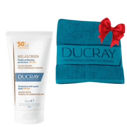 DUCRAY MELASCREEN FLUIDE ANTI TACHES PROTECTEUR SPF50+ 50ML PMG+SERVIETTE BLEU (OFFERT)