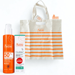 AVENE SOLAIRE SPRAY ADULTE SPF50+ 200ML+CICALFATE CREME REPARATRICE PROTECTRICE 40ML(OFFERT)+SAC DE PLAGE (OFFERT)