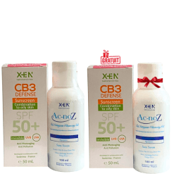 XEN CB3 DEFENCE ECRAN SOLAIRE PMG 50ML+ACNOZ GEL NETTOYANT 100ML+(LE 2 EME OFFERT)