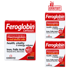 VITABIOTICS FEROGLOBIN 30 CAPSULES+2 BOITES OFFERTS