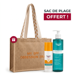 EUCERIN SUN PROTECTION OIL CONTROL GEL CREME SPF 50+ 50ML+DERMOPURE GEL NETTOYANT 200ML+ SAC DE PLAGE (OFFERT)