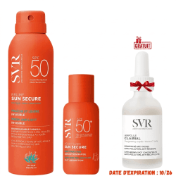 SVR SUN SECURE BRUME SPF50+ 200ML+AQUA FLUIDE SPF 50+ 50ML+CLAIRIAL AMPOULE 30ML (OFFERT)