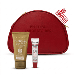 PHYTEAL DPIGMA ECRAN TEINTE+CICAMAX BAUME A LEVRES 15ML +TROUSSE DE MAQUILLAGE(OFFERT)