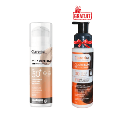 CLARENIA CLARESUN FOND DE TEINT 02 MEDIUM SPF50+ WATERPROOF 50ML + PROTECT PLUS ECRAN CAPILLAIRE SPF30 50ML(OFFERT)