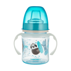 CANPOL BABIES MUG D'APPRENTISSAGE AVEC POIGNEES LUMINEUSES ANIMAUX EXOTIQUES120 ML REF 35/207