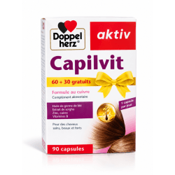 DOPPELHERZ AKTIV CAPILVIT 90 CAPSULES (60 + 30 GRATUIT)