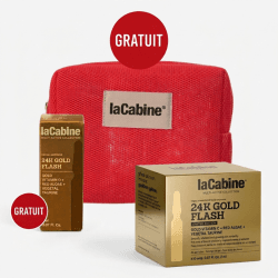 LA CABINE 24K GOLD FLASH ÉDITION LIMITEE 10 AMPOULES + 24K GOLD FLASH 2ML (OFFERT) + TROUSSE ROSE FLUO (OFFERT)