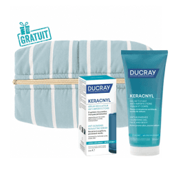 DUCRAY KERACNYL SERUM REGULATEUR ANTI IMPERFECTIONS 30ML+GEL MOUSSANT VISAGE ET CORPS 200ML+TROUSSE VANILLA OFFERTE
