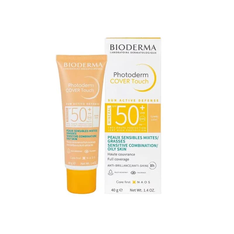 BIODERMA COVER TOUCH MINERAL SPF50+ TEINTEE CLAIR 40G
