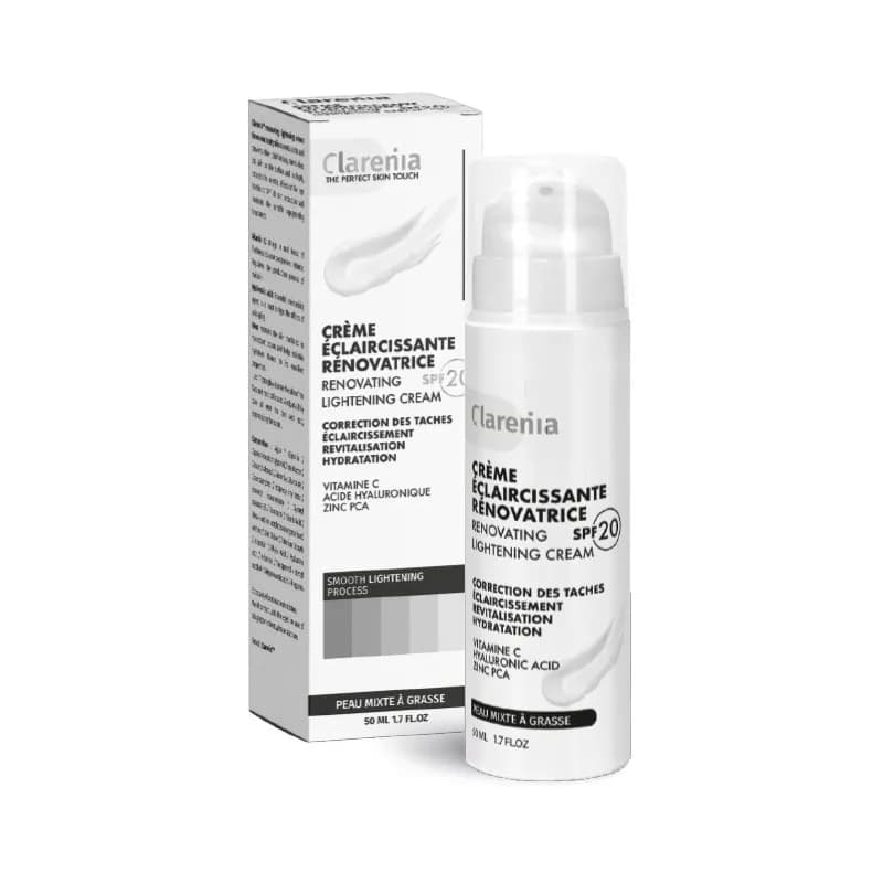 CLARENIA CREME ECLAIRCISSANTE RÉNOVATRICE PMG SPF20 50ML