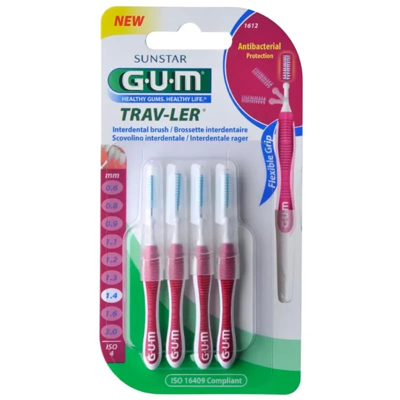 GUM BROSSETTE TRAV-LER 1612 FINE CYLIND ROUGE-BOR