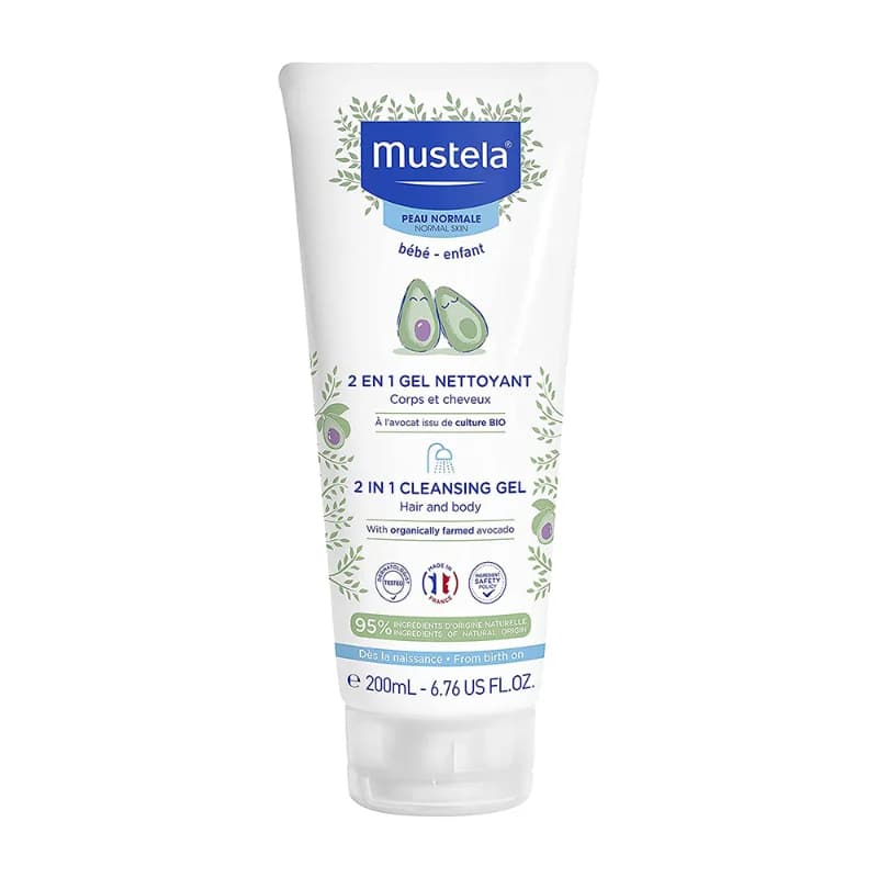 MUSTELA 2 EN 1 GEL NET CHEV ET CORPS 200ML