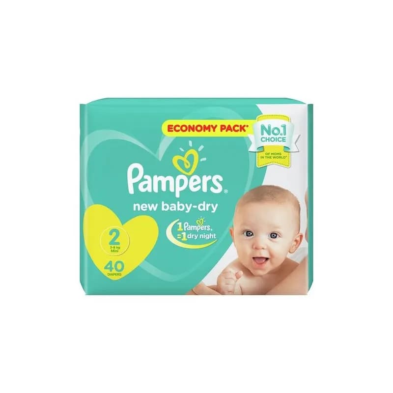PAMPERS 2 SMALL ULTRA ABSORBANT NOUVEAU-NÉ 40 COUCHES