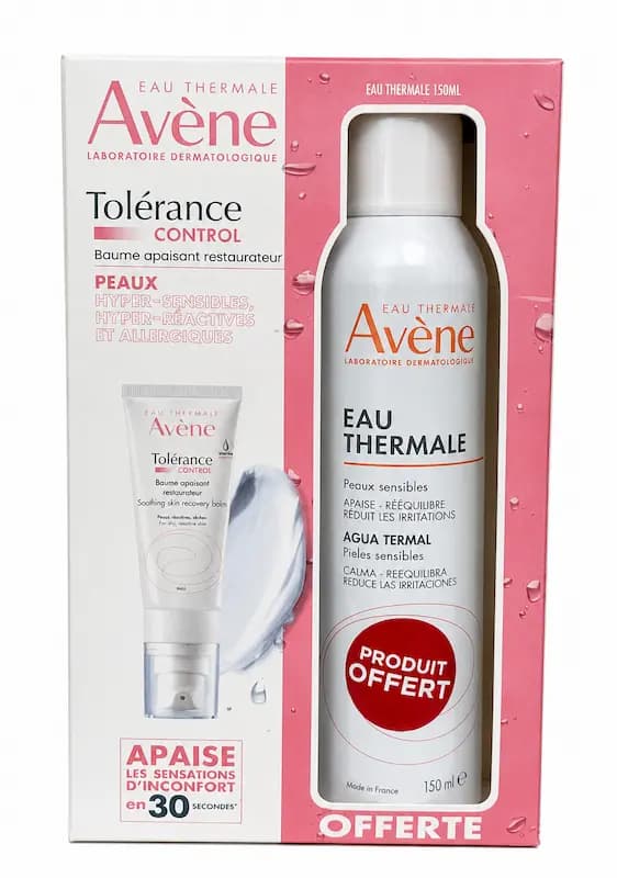 AVENE PACK TOLÉRANCE CONTROL BAUME 40ML + EAU THERMALE 150ML GRT