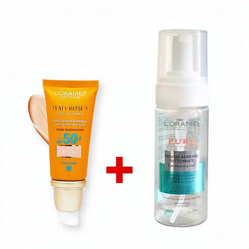 L ORAMEL PACK ECRAN TEINTÉ PERLE+MOUSSE AERIENNE NETTOYANTE 150ML GRATUIT