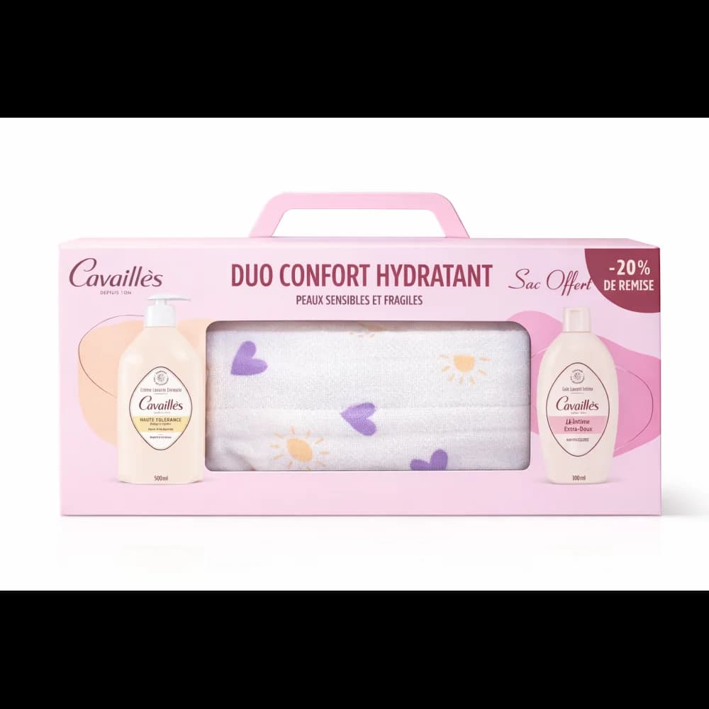 ROGE CAVAILLES DUO CONFORT HYDRATANT CREME LAVANTE 500ML+ SOIN LAVANT 100ML+ SAC OFFERT
