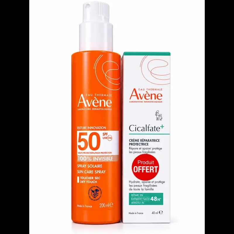 AVENE SPRAY SPF 50+ 200ML + CR CICALFATE 40ML GRATUIT
