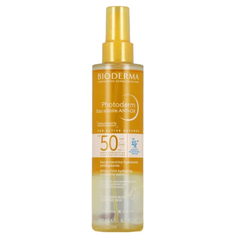 BIODERMA PHOTODERM EAU SOLAIRE ANTI-OX SPF50 PEAUX SENSIBLES 200ML