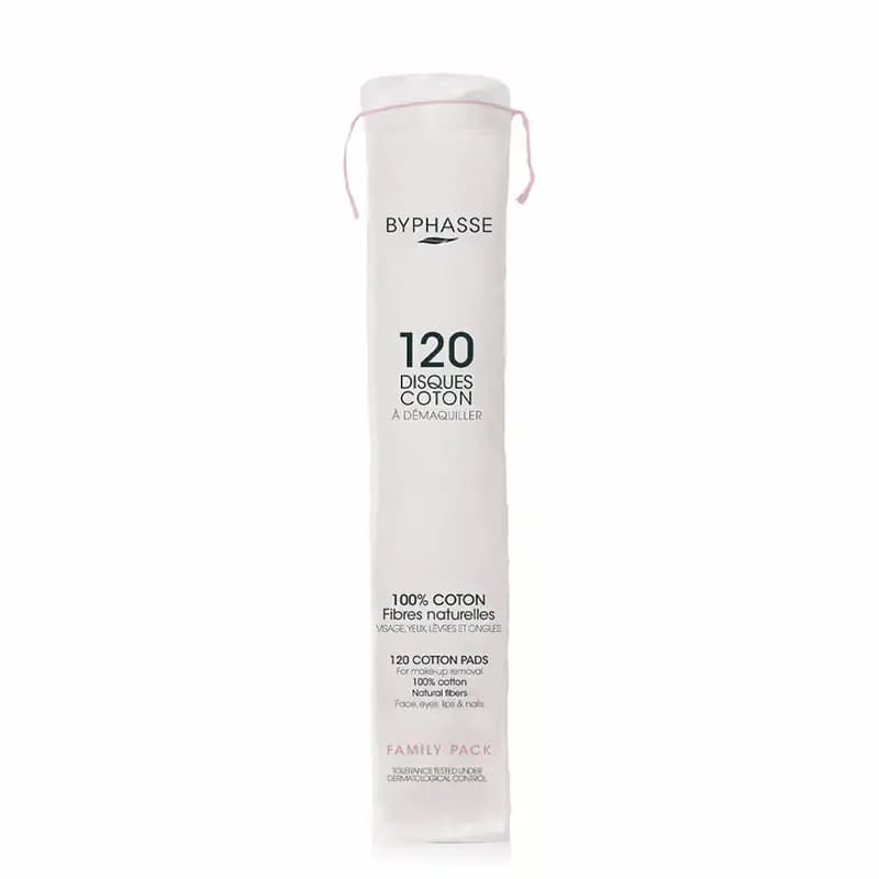BYPHASSE 120 DISQUES COTON A DEMAQUILLER