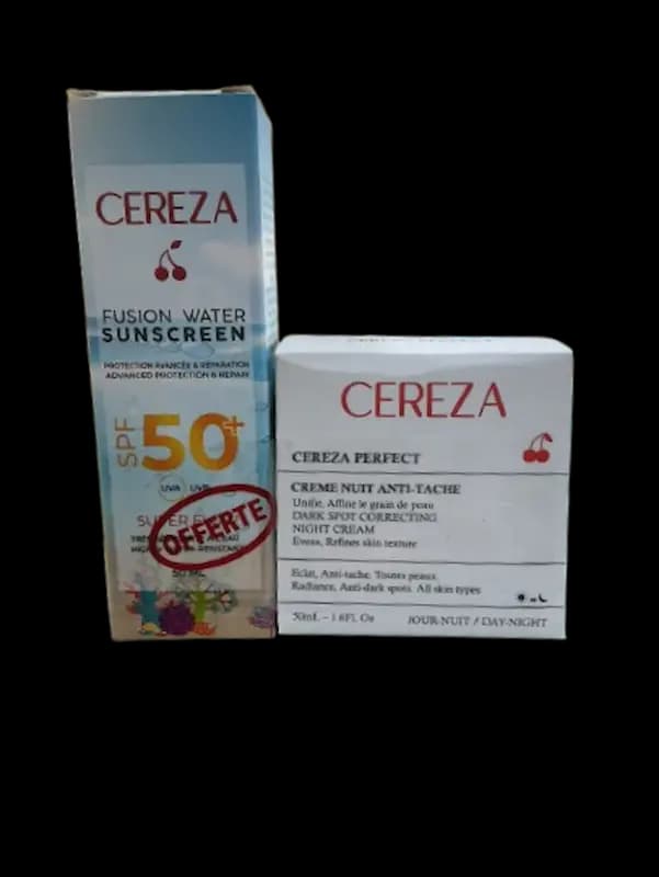 CEREZA PACK PERFECT CREME ANTI-TACHE 50ML + FUSION WATER SPF50