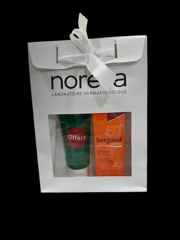 NOREVA COFFRET BERGASOL EXPERT CR SPF50+ EXFOLIAC GEL GR