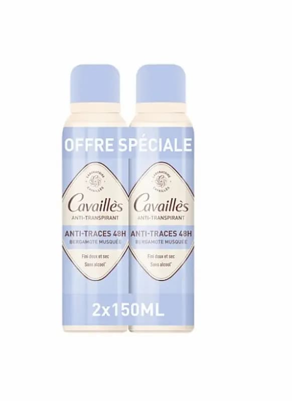 ROGE CAVAILLES PACK DEO ANTI-TRACES 48H LOT DE 2 150ML