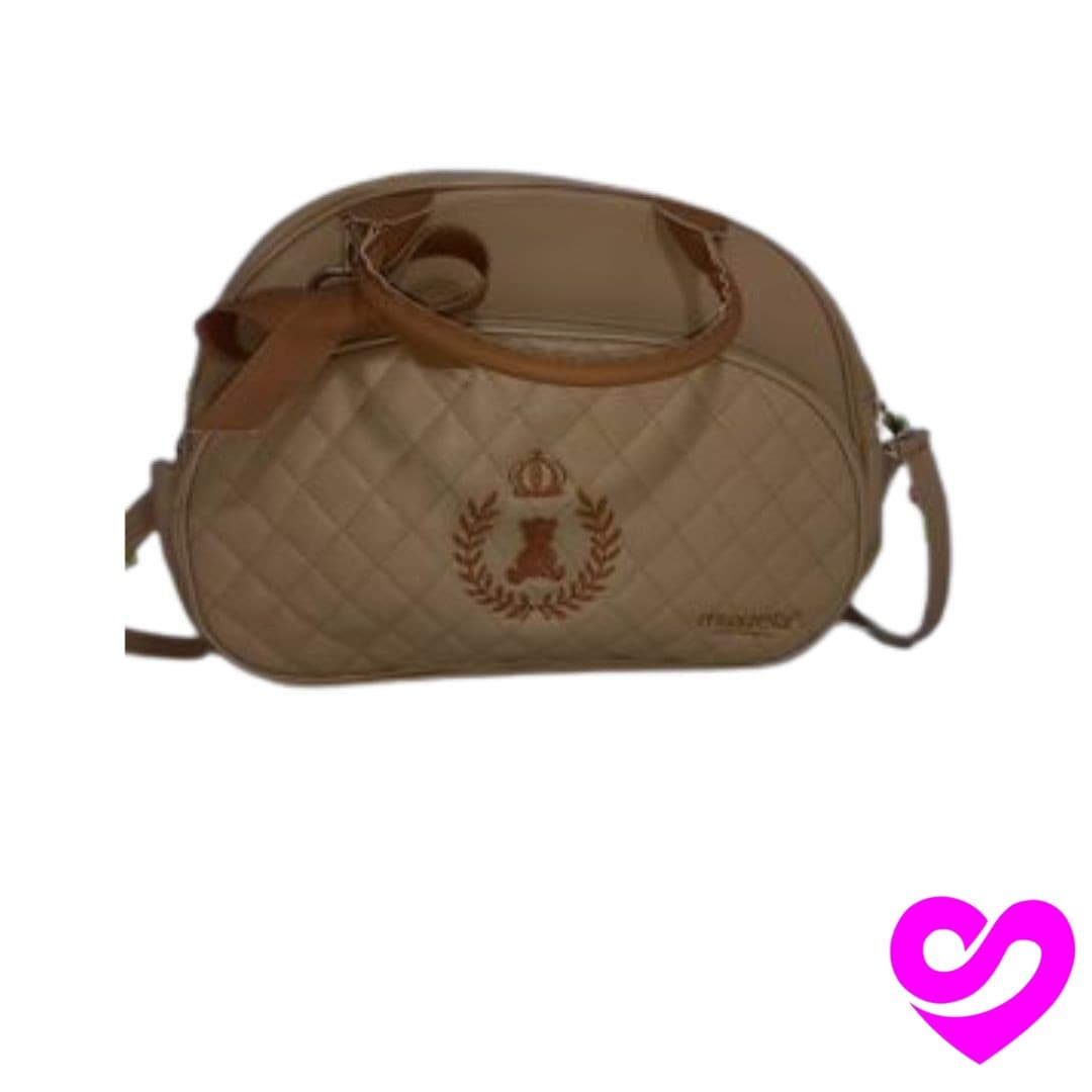 Sac maman mustela beige semi cuire haut qualité