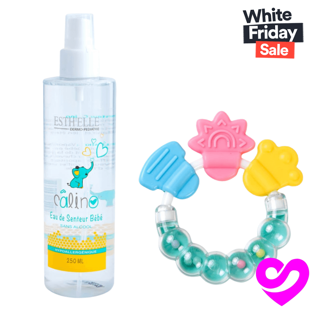 ESTHELLE CALINO EAU DE SENTEUR BEBE 250 ML+ANNEAU DE DENTITION (OFFERT)