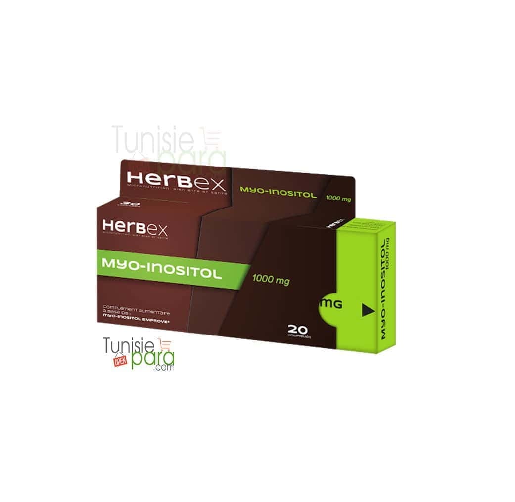 Herbex myo-inositol 1000 mg boite de 20 cp