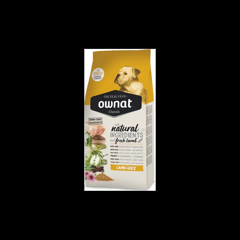 Croquettes Ownat Lamb&Rice (Dog) 12 Kg