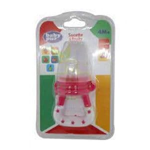 Baby pur sucette a fruits en siliconne 4m+ROSE