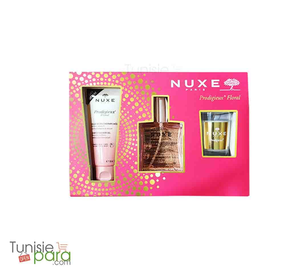 NUXE Coffret huile prodigieuse florale + gelée florale 100ml offert +bougie huile prodigieuse offert
