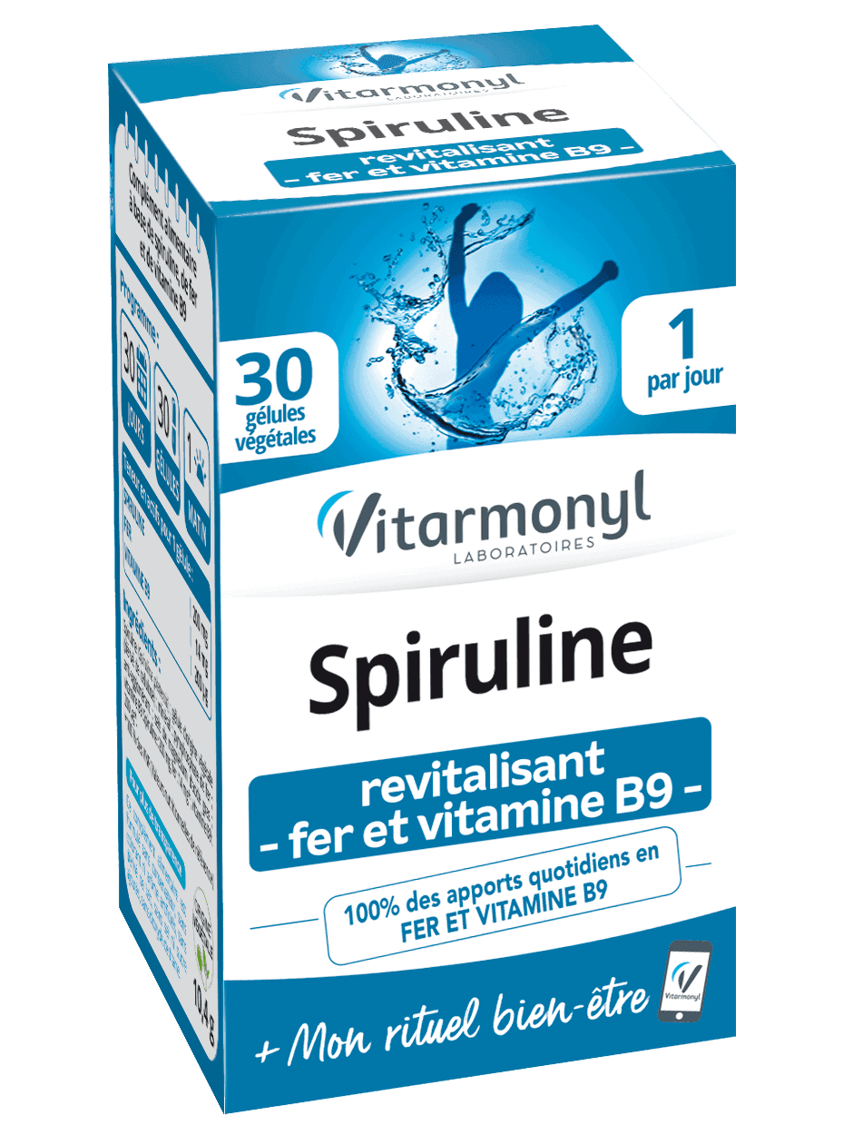 Vitarmonyl Spiruline – Fer – Vitamine B9